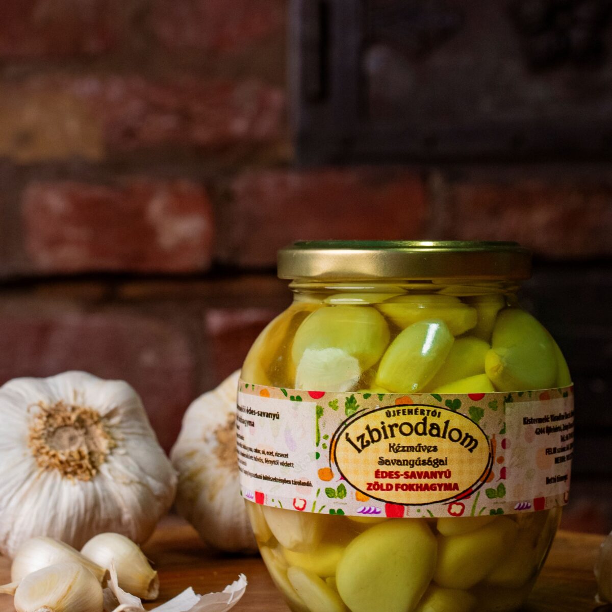 Édes-savanyú zöld fokhagyma