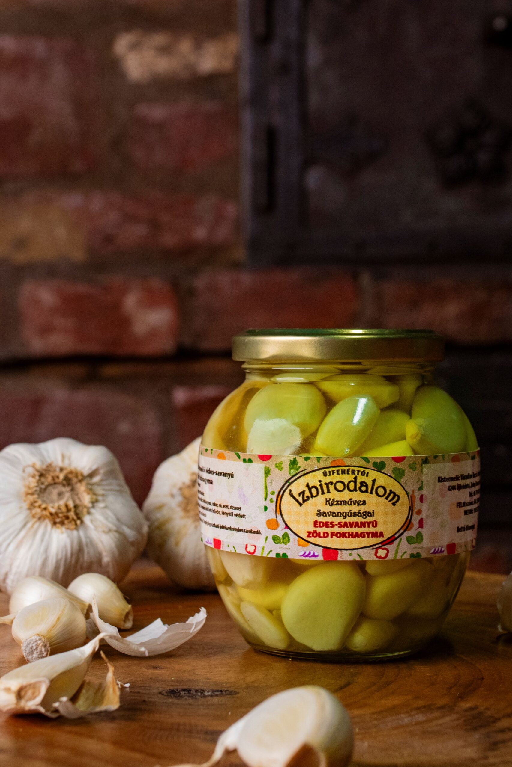 Édes-savanyú zöld fokhagyma